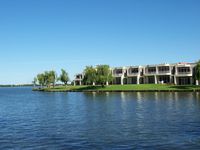 View of Apartments from Lake - Yarrawonga Lakeside Apartments